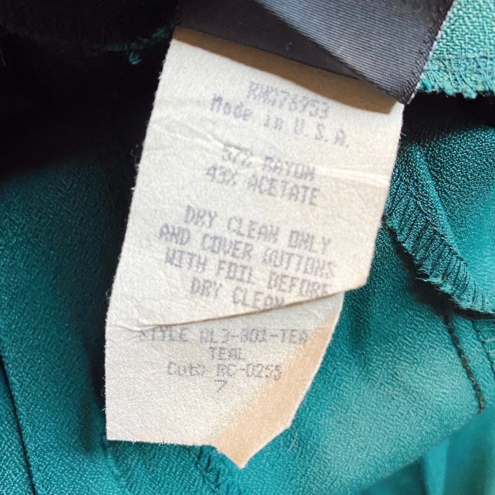 VINTAGE Knapp Studio Green Strappy Dress - Picture 9 of 10